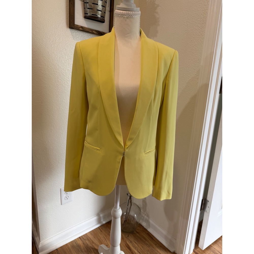Rag & Bone Jefferson Blazer Yellow Shawl Lapel Single Button Jacket Made in USA